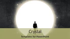  Presentation with businessman standing on maze - Slide deck featuring circel shadow - businessman standing in front background and a mint green colored foreground