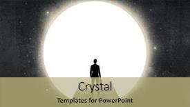  Presentation with circle - Colorful PPT theme enhanced with circel shadow - businessman standing in front backdrop and a mint green colored foreground