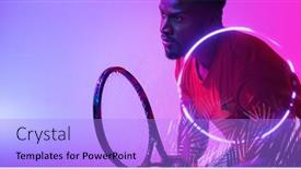  Presentation with african american - Presentation featuring circle-and-plants-over-african background and a light blue colored foreground