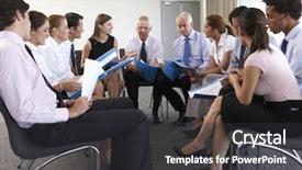  Presentation with company - Cool new slide set with  backdrop and a  colored foreground