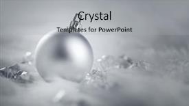  Presentation with christmas silver blue turquoise baubles - PPT layouts with circle blue white - christmas silver bauble on fur background and a light gray colored foreground