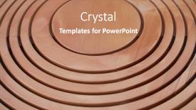  Presentation with brown wood texture - Colorful presentation theme enhanced with circle-brown-wood-texture-background backdrop and a coral colored foreground