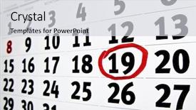  Presentation with page - Cool new slides with circle date - page of the calendar 19-th backdrop and a light gray colored foreground
