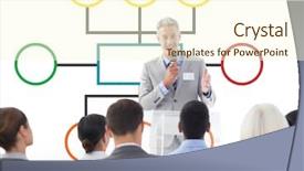  Presentation with composite - Cool new slides with circle diagram - digital composite of presenter backdrop and a cream colored foreground
