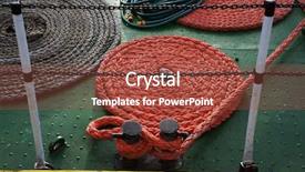  Presentation with circle logo - Audience pleasing presentation consisting of circle hanks of coiled plaited backdrop and a tawny brown colored foreground