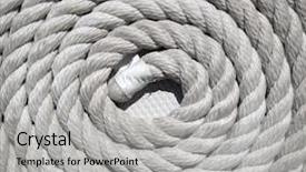  Presentation with rope - Amazing slides having circle loop spirals - heavy duty coiled rope backdrop and a light gray colored foreground