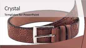  Presentation with brown and white - Slide deck consisting of circle loop spirals - men brown belt isolated background and a  colored foreground