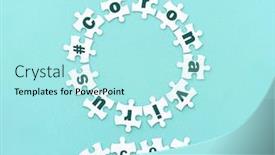  Presentation with puzzle circle - Presentation with circle-made-of-white-jigsaw background and a arctic colored foreground