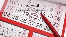  Presentation with circle - Cool new slides with circle marked on a calendar backdrop and a lemonade colored foreground