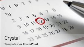  Presentation with important - Slides having circle marked on a calendar background and a white colored foreground