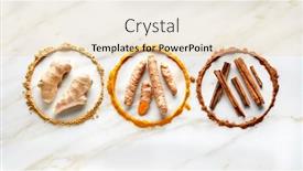  Presentation with spices - Slides consisting of circle-of-ingredients-spices background and a lemonade colored foreground