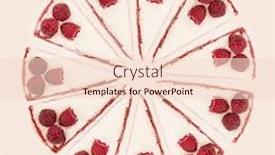  Presentation with pies - Amazing presentation theme having circle of pies with raspberries and white cream isolated over white background backdrop and a lemonade colored foreground