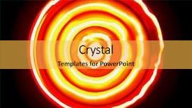  Presentation with spinning - Slide deck consisting of circle of red hot light background and a yellow colored foreground