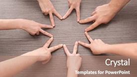  Presentation with people unity - Beautiful theme featuring circle on wooden background unity backdrop and a coral colored foreground