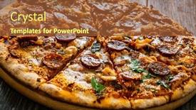  Presentation with chorizo - Presentation theme having circle-pizza-chorizo-with-chicken background and a red colored foreground