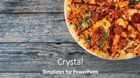  Presentation with chorizo - Slide deck with circle-pizza-chorizo-with-chicken background and a gray colored foreground