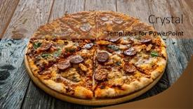  Presentation with chorizo - Slide deck featuring circle-pizza-chorizo-with-chicken background and a coral colored foreground