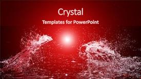  Presentation with gravity rain blue water drop splash - Slide set consisting of circle red - splash drops background scene background and a  colored foreground