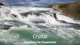  Presentation with falls - Amazing presentation design having circle tourist route in southwest backdrop and a gray colored foreground