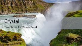  Presentation with falls - Presentation design with circle tourist route in southwest background and a light gray colored foreground