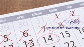  Presentation with blind date - Theme featuring circled date in calendar close background and a sky blue colored foreground