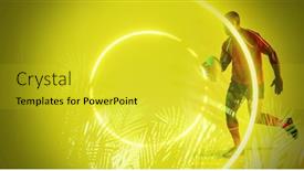  Presentation with abstract circles - Slides enhanced with circles-and-plants-over-african background and a yellow colored foreground