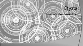  Presentation with abstract circles - PPT theme consisting of circles black and white background and a light gray colored foreground