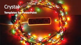  Presentation with christmas lights - Cool new slide deck with circles circles - christmas garland lights circle backdrop and a tawny brown colored foreground