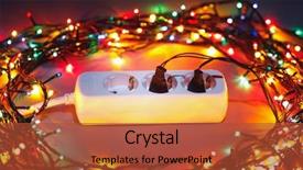  Presentation with christmas lights bulb decoration - Cool new slides with circles circles - christmas garland lights circle backdrop and a red colored foreground