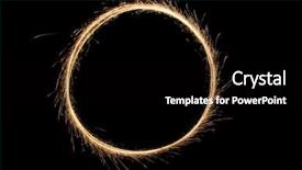  Presentation with advent ring - Beautiful PPT theme featuring circles folding - sparkler ring backdrop and a black colored foreground