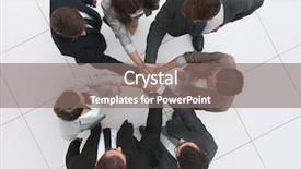  Presentation with team business top view - Beautiful PPT layouts featuring circles folding - top view professional business team backdrop and a gray colored foreground