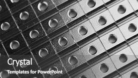  Presentation with chromed screw nuts and bolts - Theme featuring circles rows - slide screw nuts background and a dark gray colored foreground