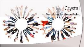  Presentation with achievement - Slides enhanced with circles rows - standing together achievement idea background and a  colored foreground