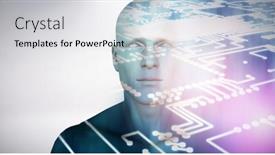  Presentation with circuit board - Amazing presentation having circuit board against white background backdrop and a light gray colored foreground