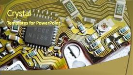  Presentation with circuit board - Colorful slides enhanced with circuit board closeup backdrop and a tawny brown colored foreground
