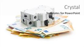  Presentation with circuit breaker - Presentation with circuit-breaker-and-euro-paper background and a white colored foreground