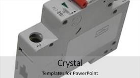  Presentation with circuit breaker - Presentation theme with circuit-breakers on isolated background background and a light gray colored foreground