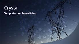  Presentation with electricity cell - PPT theme having circuit globe - sphere of icons background and a wine colored foreground