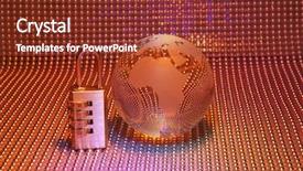  Presentation with fiber optic - Theme with code switching - lock and grass earth background and a red colored foreground