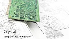  Presentation with schematic - Cool new presentation theme with circuit plate and schematic diagram backdrop and a white colored foreground