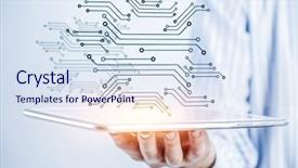  Presentation with electrictronics circuit - Theme consisting of circuit scheme as concept background and a  colored foreground
