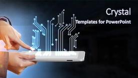  Presentation with circuit - Colorful PPT layouts enhanced with circuit scheme as concept backdrop and a  colored foreground