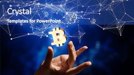  Presentation with cryptocurrency - PPT layouts consisting of circuitboard - cryptocurrency background concept background and a ocean colored foreground