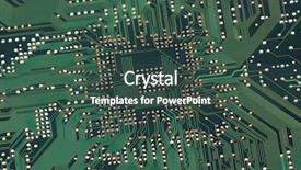  Presentation with computer motherboard - Presentation having circuitboard - detailed green computer motherboard background and a  colored foreground