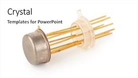  Presentation with chip - Presentation theme having circuitboard - electronic chip background and a white colored foreground