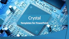  Presentation with circuit - Cool new slides with circuitboard - electronic circuit close-up macro background backdrop and a teal colored foreground