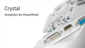  Presentation with graphics - Amazing theme having circuity - computer graphics card shallow focus backdrop and a white colored foreground