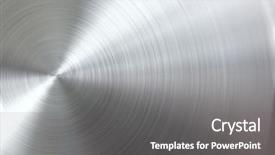  Presentation with brushed metal - Slide deck having circular brushed metal background and a gray colored foreground