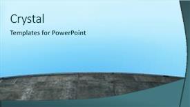  Presentation with deep blue - Presentation enhanced with circular concrete platform or ledge background and a cool aqua colored foreground