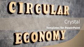  Presentation with economy - Beautiful PPT layouts featuring circular-economy-text backdrop and a mint green colored foreground
